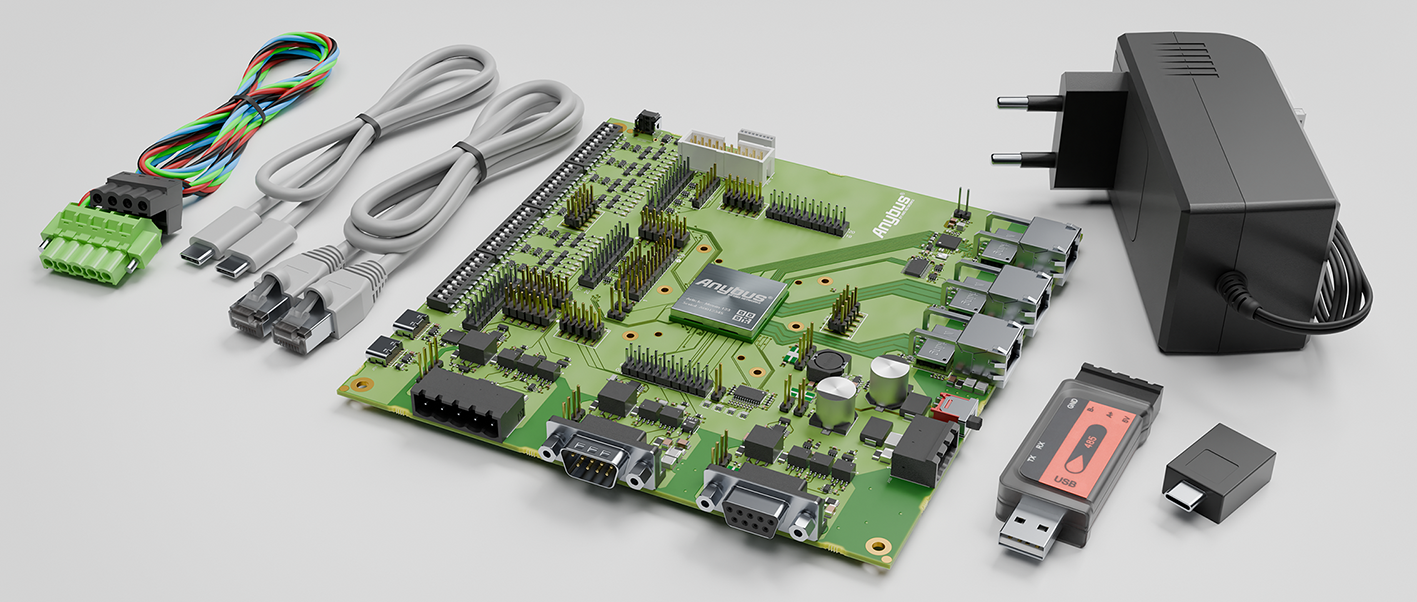 Anybus ONE Evaluation Kit package content