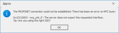 Connection could not be established