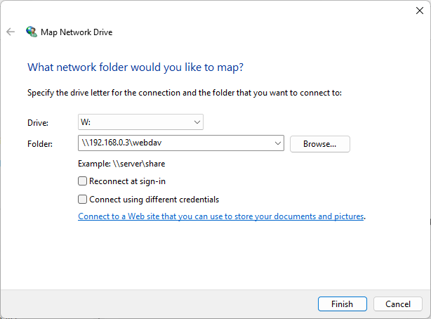 Map Network Drive, Folder