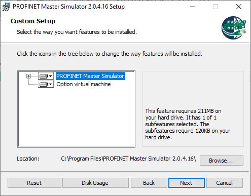 Custom Setup - Standard Installation